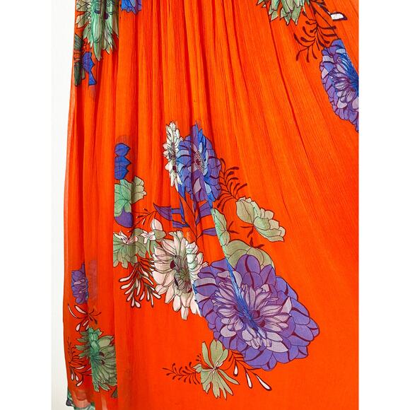 Maeve X Anthropologie Women's Ikebana Dress Flowy Maxi Dress Spaghetti Straps 6 - Picture 8 of 13